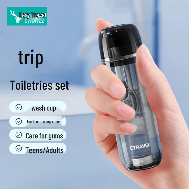 Etravel Portable Travel Toothbrush & Wash Cup Set