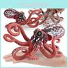 Realistische Ozeantier PVC Oktopus Skulptur Für Kinder Meereslebensraum Display
