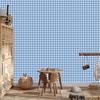 Geometric rhombus wallpaper blue, azure and white 50x1000
