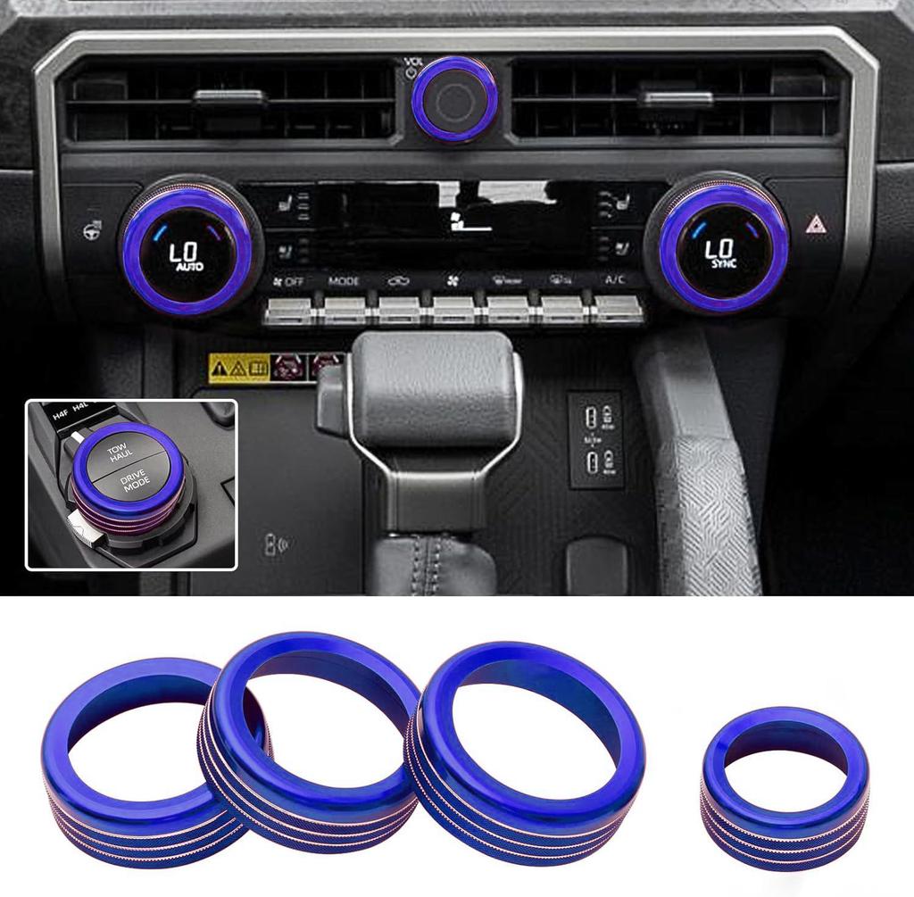 Aluminium-Knopfblenden für 2024-2025 Toyota Tacoma Klima & Audio