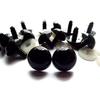 100Pcs 6-10mm Black Plastic Toy Eyes Safety DIY for Teddy Bear Animal Dolls
