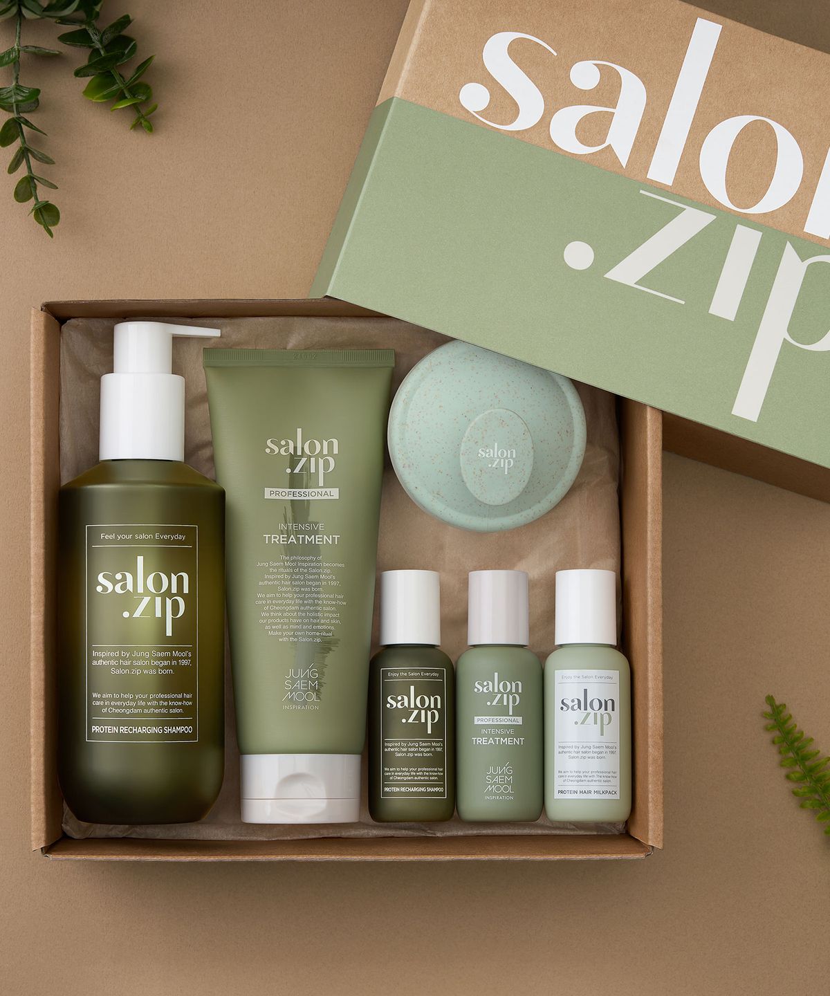 [Gift Wrapping] Salonzip Shampoo & Treatment Duo (Free Home Clinic Trial Kit + Shampoo Brush)