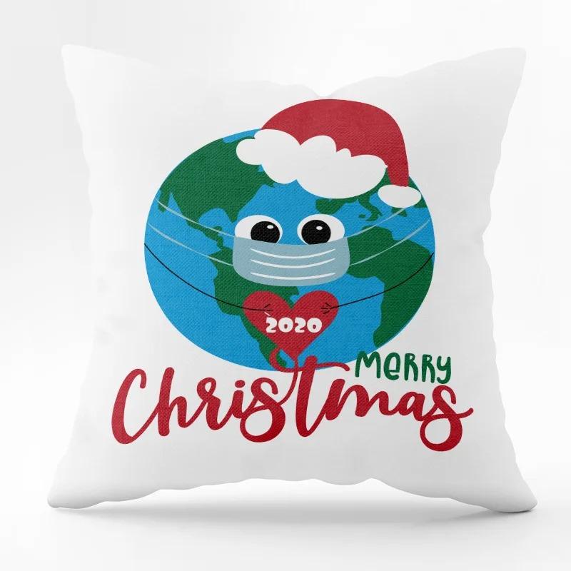 

Наволочки с рождественской тематикой Аксессуары для автомобиля Офис Санта-Клаус Гостиная Диван Домашние наволочки 40x40cm