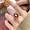 Jewelry Copper Bottom Gold-Plated Simulation Color Blue Spinel Ring 12 * 16