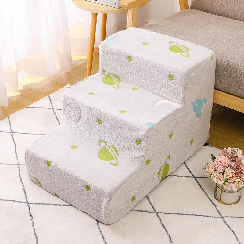 Luminous Pet Ramp: Sponge Stairs for Small Dogs - Teddy Sofa Bed Slope