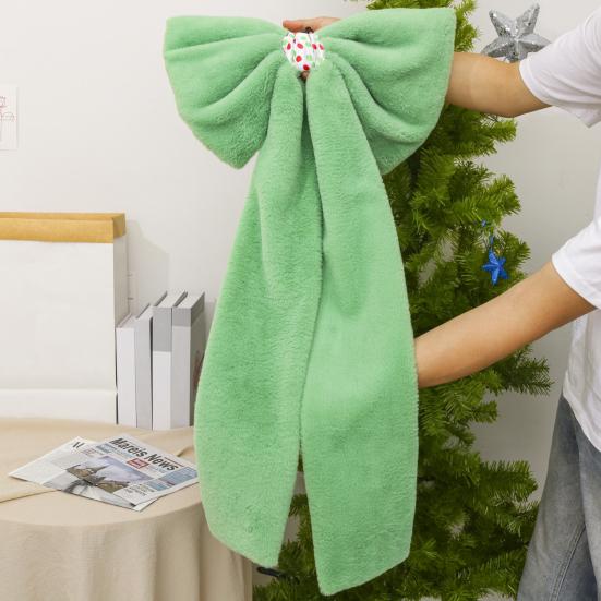 Large Green Velvet Bow Decoration Wall Hanging Ribbon Bow Room Background Decor for Birthday Wedding Bachelorette Bridal Shower Baby Shower