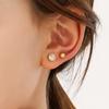 Small And Exquisite Diamond-Encrusted Mini Thin Rod Screw Screw Stud Earrings, Simple Style, Personality, Niche And High-End Earbone Nails