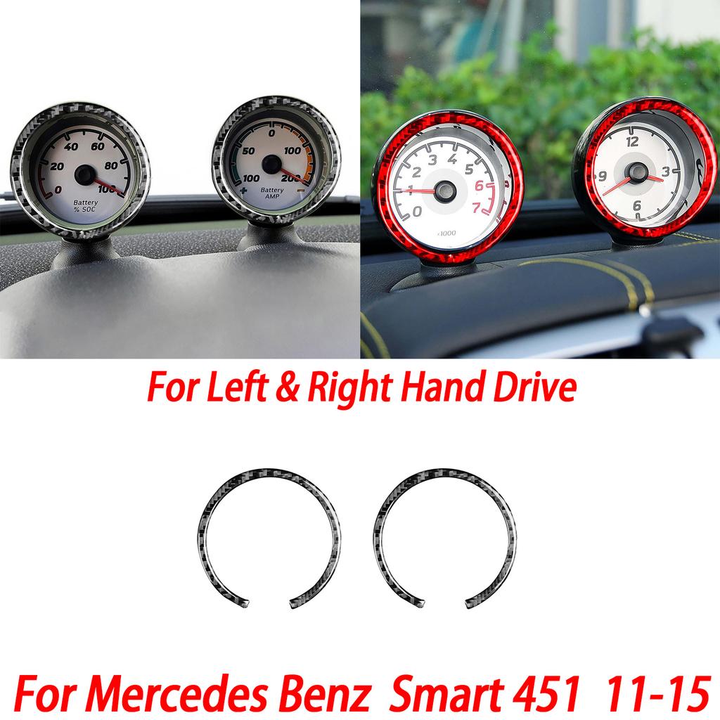 For Benz Smart W451 Fortwo 2011-2015 Carbon Fiber Copilot Storage Box Handle Center CD Gear Shift Panel Interior Trim Sticker