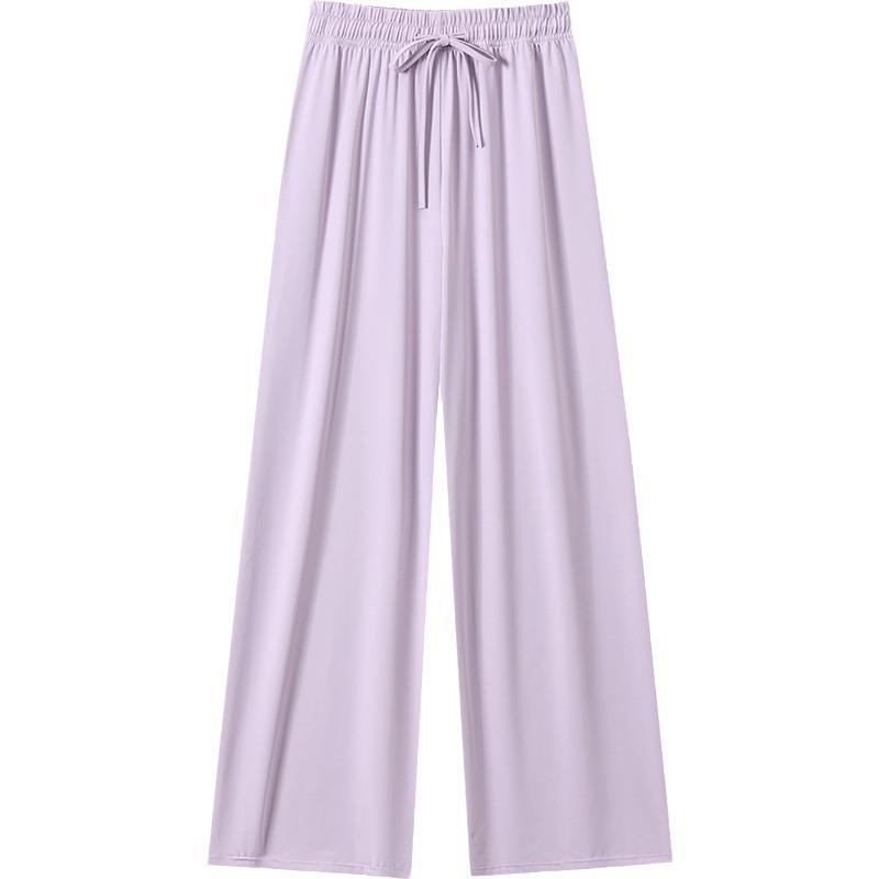 Women's Summer Ice Silk Sun Protection Quick-Dry Pants - Slim or Wide Leg Options