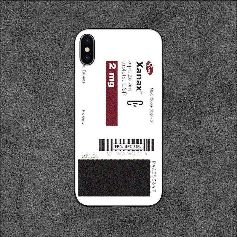 

Чохол для телефону XANAX Pills для iPhone 11 12 Mini 13 14 Pro XS Max X 8 7 6s Plus 5 SE XR Shell iPhone8