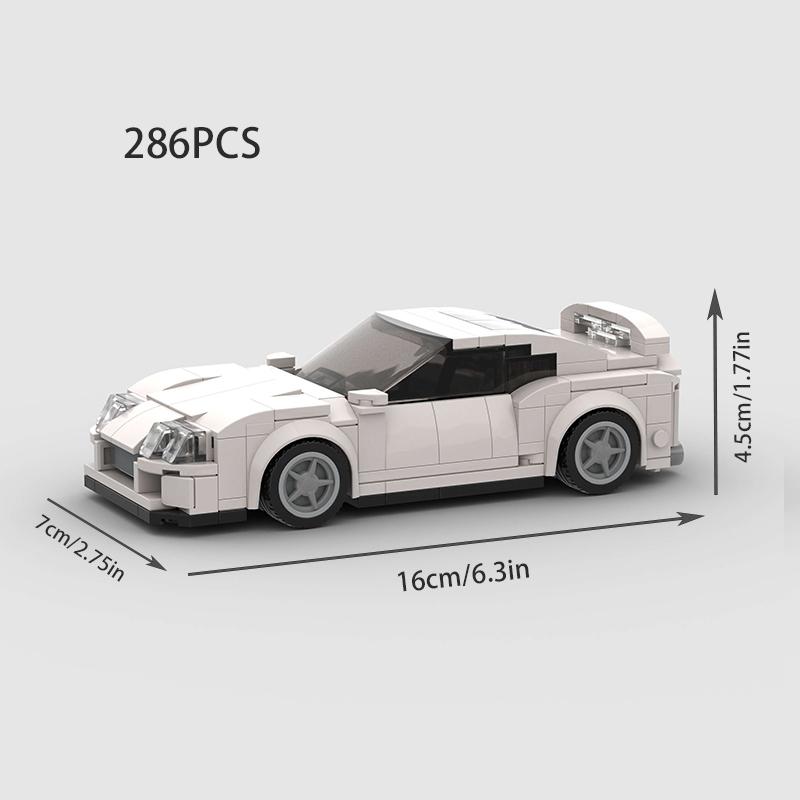

City Car Vehicle Racer MOC Fast & Furious A80 Supra V2 Sports Building Blocks Brick Racing Model Kids Toys Gifts