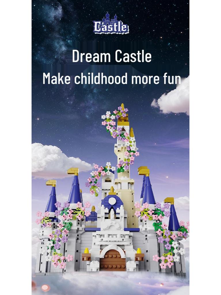 Handmade Lego-Compatible Magic Castle Building Set - Girls' Birthday Gift