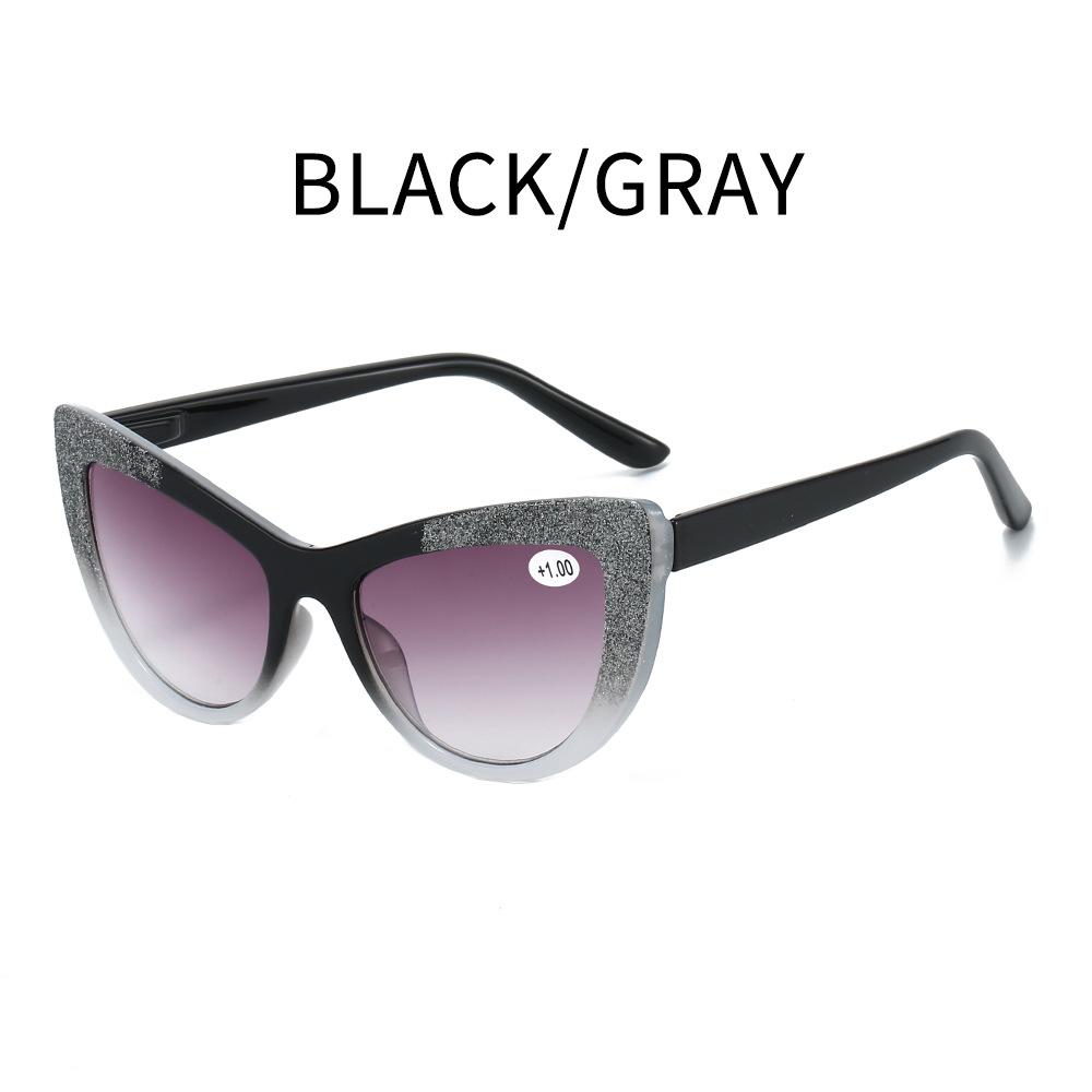 New High-end Cat Eye Presbyopia Glasses Fashion Butterfly Shaped Sunglasses Ultra Light High-definition Glasses Diopter To +4.0