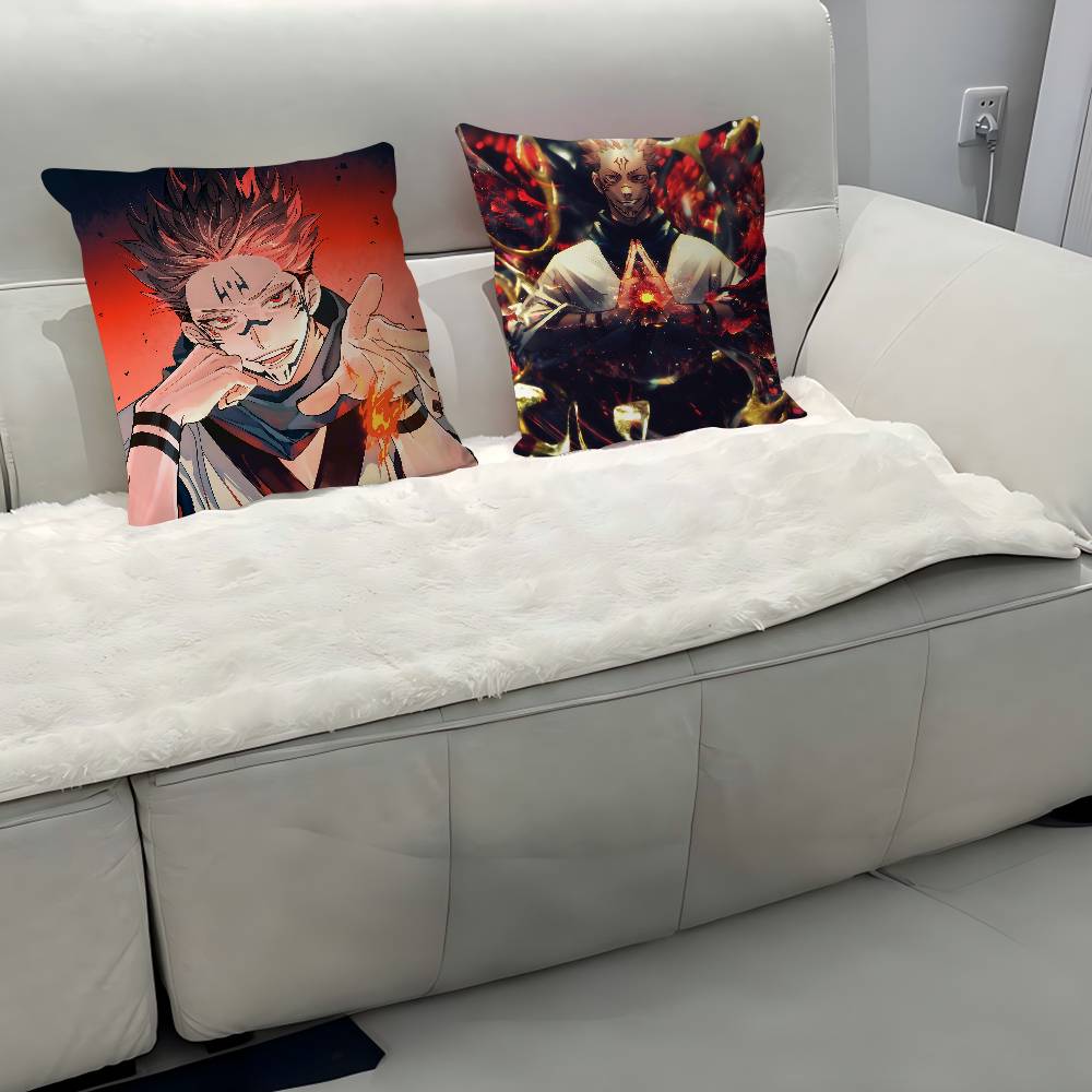 Anime Sukuna Personalized Pillow Dust Cover Bedroom Kids Party Decoration Pillowcase Birthday Children Gift