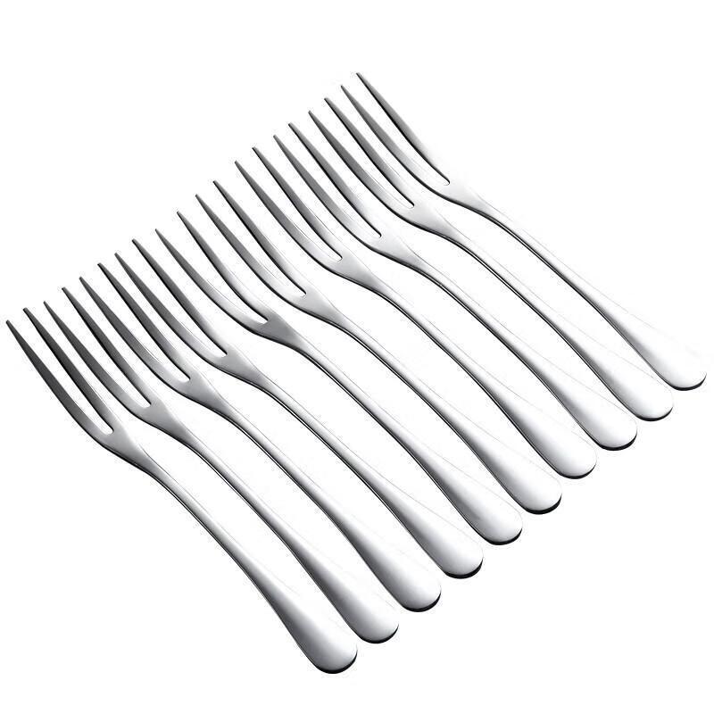 

JINGRX Stainless Steel Long Handle Fruit Forks - Set of 10