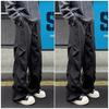 Mens Cargo Pants Loose Straight Leg High Street Vintage Work Trousers Multi-Pocket Casual