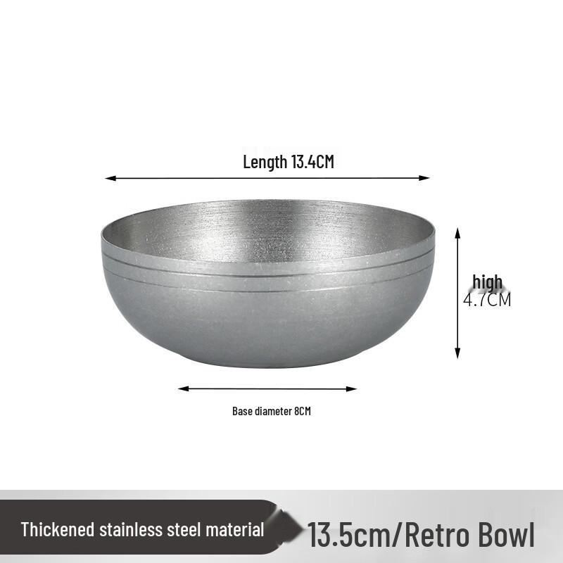 

ZISIZ Stainless Steel Multi-Purpose Retro Bowl