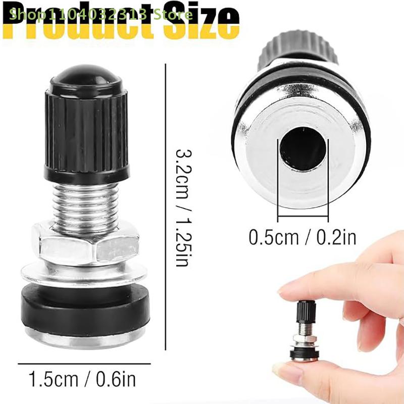 2Pcs 33mm American Standard Motorcycle Wheel Valves for Motorbike Scooter Bike Quad Tubeless Mountain Tyre with Dustcap