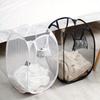 2pcs Mesh Pop-up Folding Laundry Basket Laundry Basket Foldable Dirty Clothes Storage Basket Large Capacity Storage Baskets