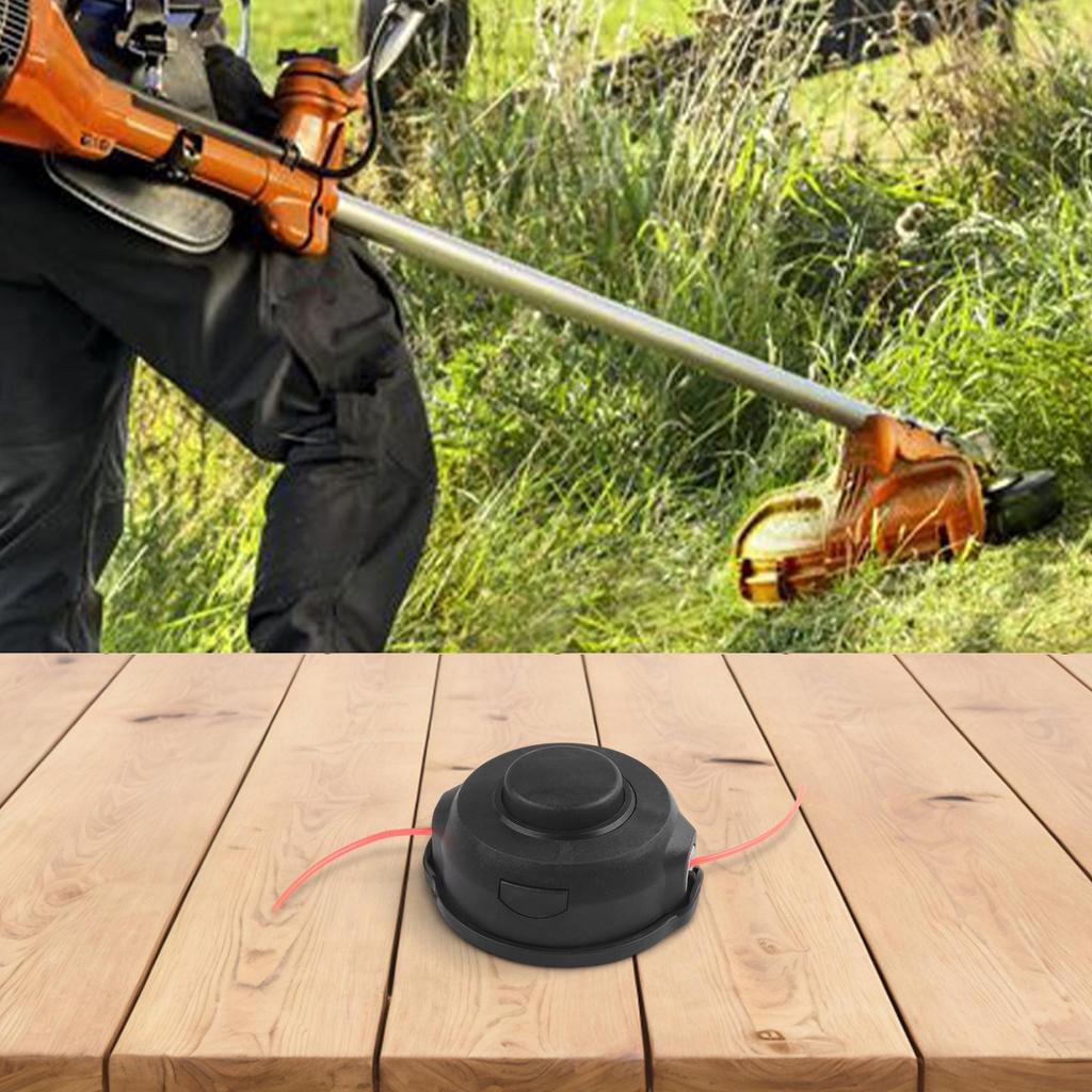 Robuster Trimmerkopf M8 X 1 25 LH mit Tipp- und Fadenvorschub für die Gartenpflege