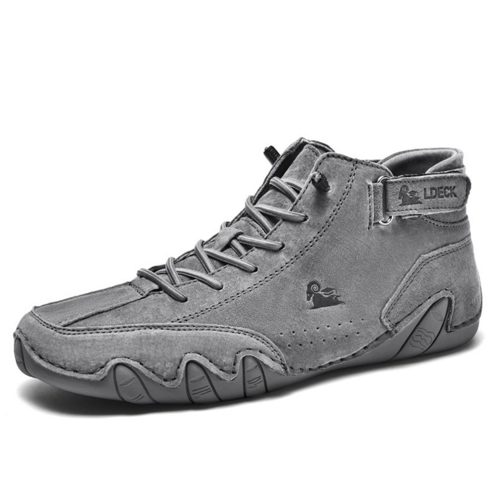 Big Size Mens Shoes High Top Octopus Design Casual Sneakers Genuine Leather Unisex Martin Boots