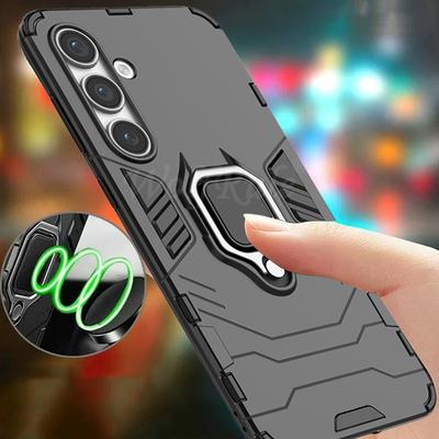Voor Samsung S25 Hoesje Cover Samsung Galaxy S25 S24 S23 Ultra Plus FE Capa Schokbestendig Ringhouder Magnetische Fundas Samsung S25 Plus
