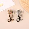 Doctor Who themed stethoscope brooch metal dripping oil clothes bag decorative badge neckline