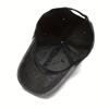 Distressed Retro Baseball Cap Worn Text Slogan Street Culture Adjustable Sun Hat