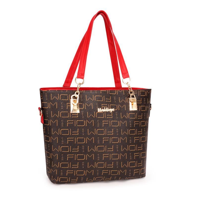 Women's bag new trendy large-capacity fashion portable one shoulder oblique span mother and child bag six-piece bag fashion