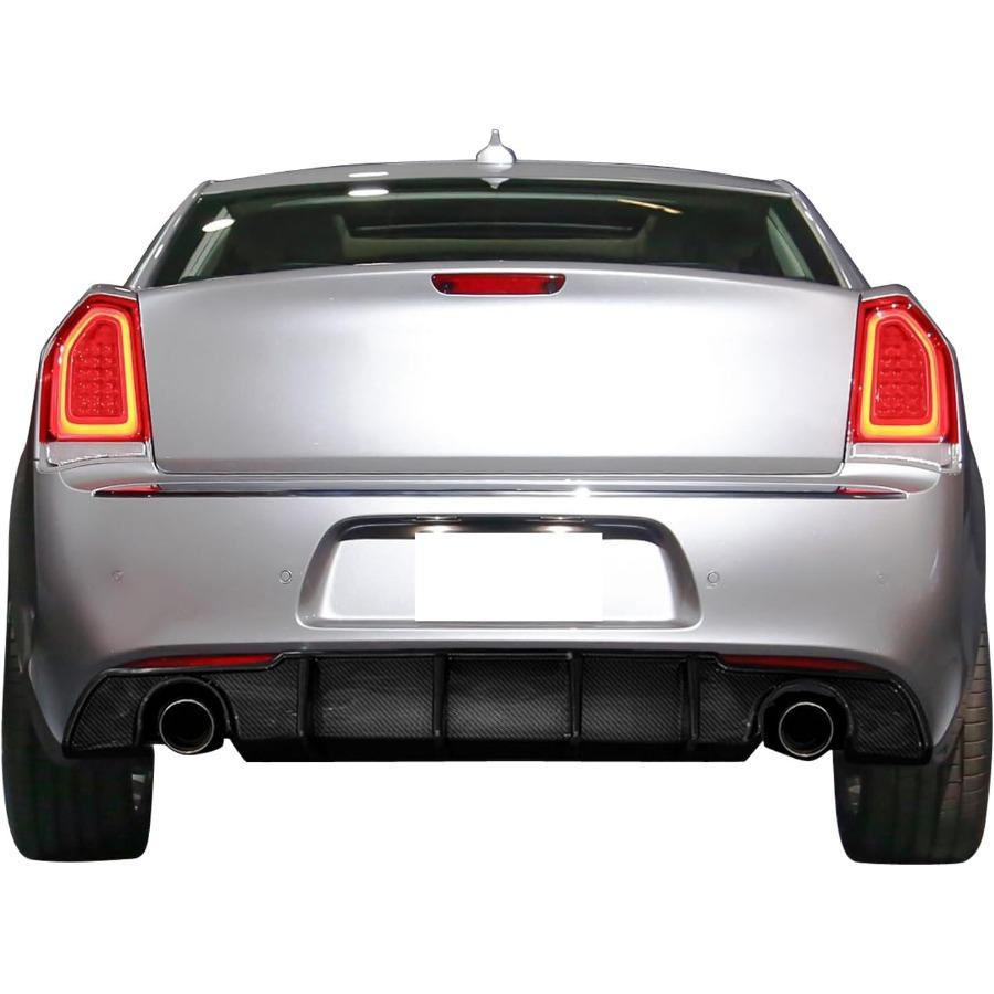 Diffusore Posteriore Compatibile con 20152025 Chrysler 300 Stile Pinna di Squalo Stampa Fibra di Carbonio Valance Inferiore in PP Lip Paraurti per Migliorato