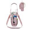 Stylish Water-resistant Water Bottle Holder Bag with Handle Adjustable Holder Pouch Portable Crossbody Bag for Outdoor Sports