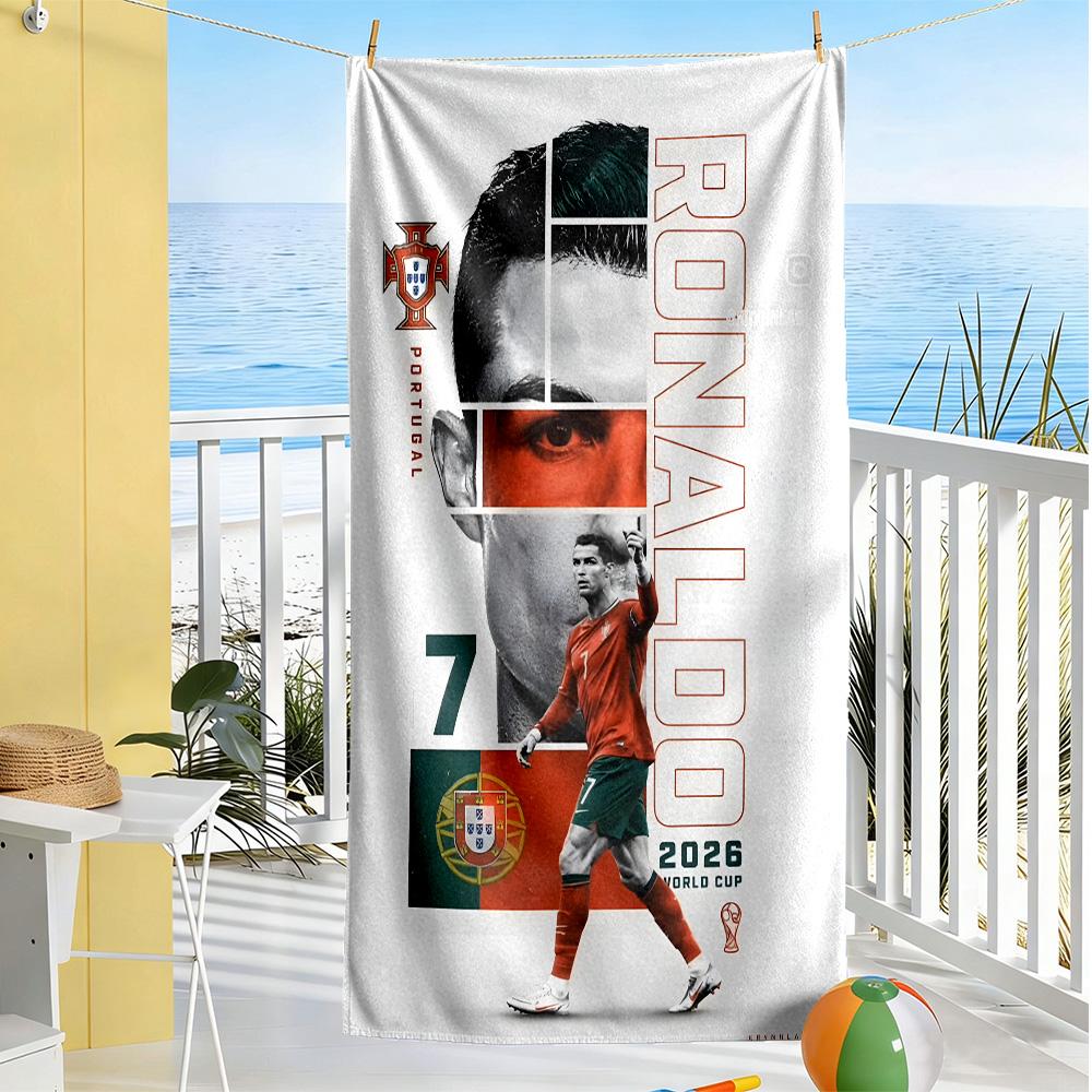 El Bicho Cristiano-ronaldo Strandtuch Schnelltrocknend Weiche Mikrofaser Bequem Leicht Geeignet für Schwimmen, Fitnessstudio, Camping, Yoga Urlaub