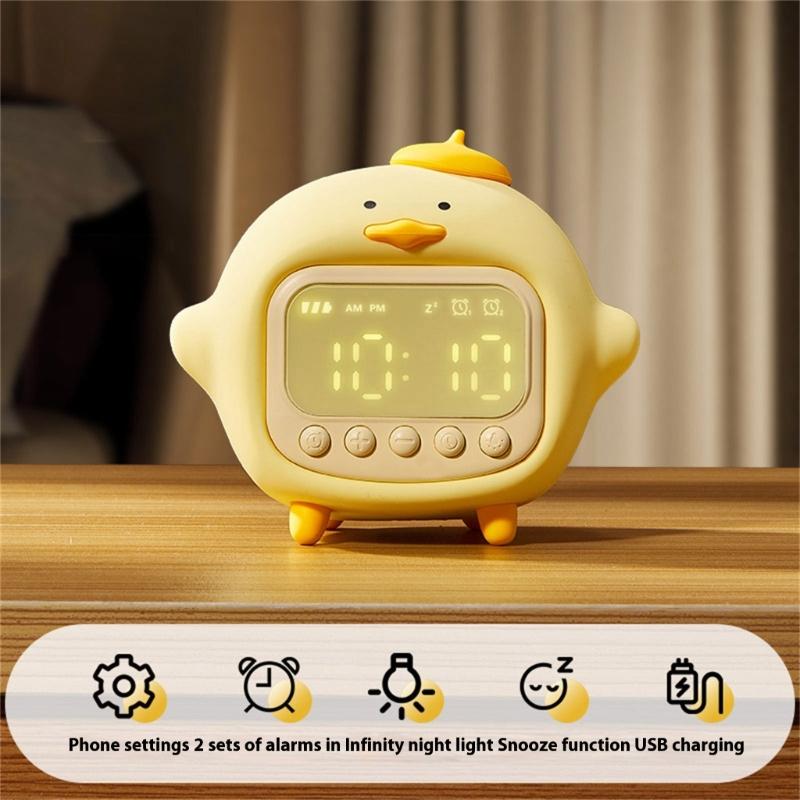 Duck Alarm Clock,Ok to Wake Clock Alarm Clock with Night Light for Kids Bedsides Alarm Clocks Birthday Gift Boys Girls