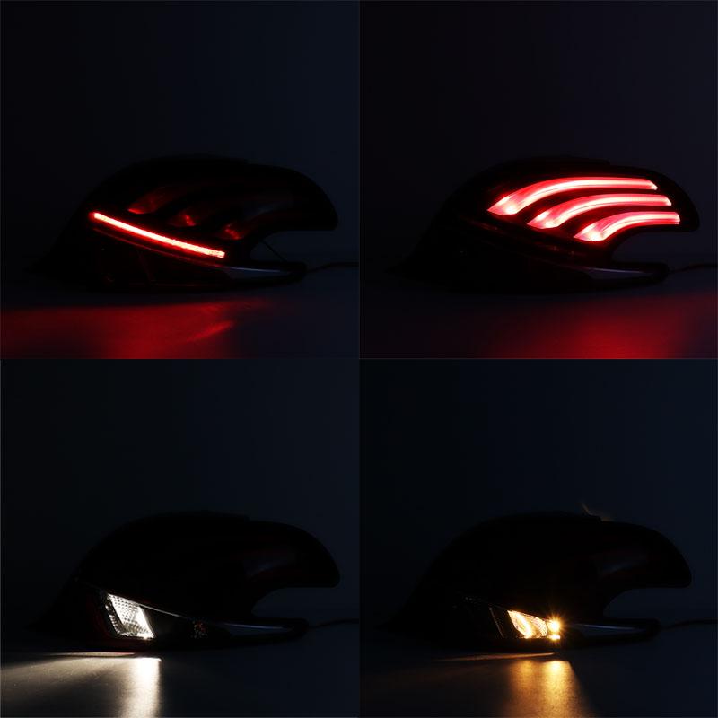 Car Accessories Left Right LED Rear Tail Light Turn signal Warning Brake Foglamp For Peugeot 208 2017-2019 Taillight Assembly