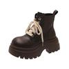 Thick-soled heightening Martin boots women's autumn new retro versatile thick-heeled sweet and cool locomotive short boots