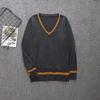 DY20Cosplay Costume Magic School Hufflepuff Ravenclaw Slytherin Wizard V Neck Sweater Uniform Stripe Cotton Sleeveless Knitted V