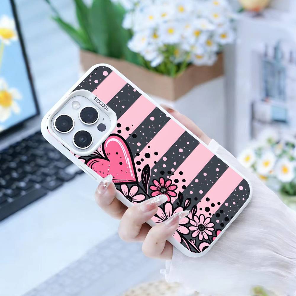 Y2k I-INS Graffiti Phone Case For IPhone 16 17 15 14 12 13 Pro Max Black Color Shockproof Cover