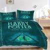 3pcs Harry Potter Bedding Set, Duvet Cover and Pillowcases Machine Washable Seasons All Suitable, Design for Bedroom (No Filling)161