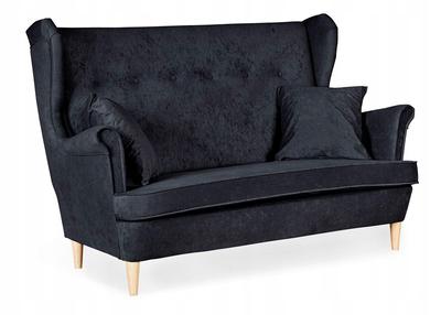 Sofa Sessel Ari skandinavisch nicht ausziehbar schwarzer Samt