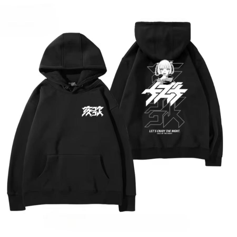 Anime CALL OF THE NIGHT Nazuna Nanakusa Grafická mikina s kapucí Unisex Muži Ženy Hip Hop Streetwear Vtipný potisk Pulovr Mikina Poleron Hombre