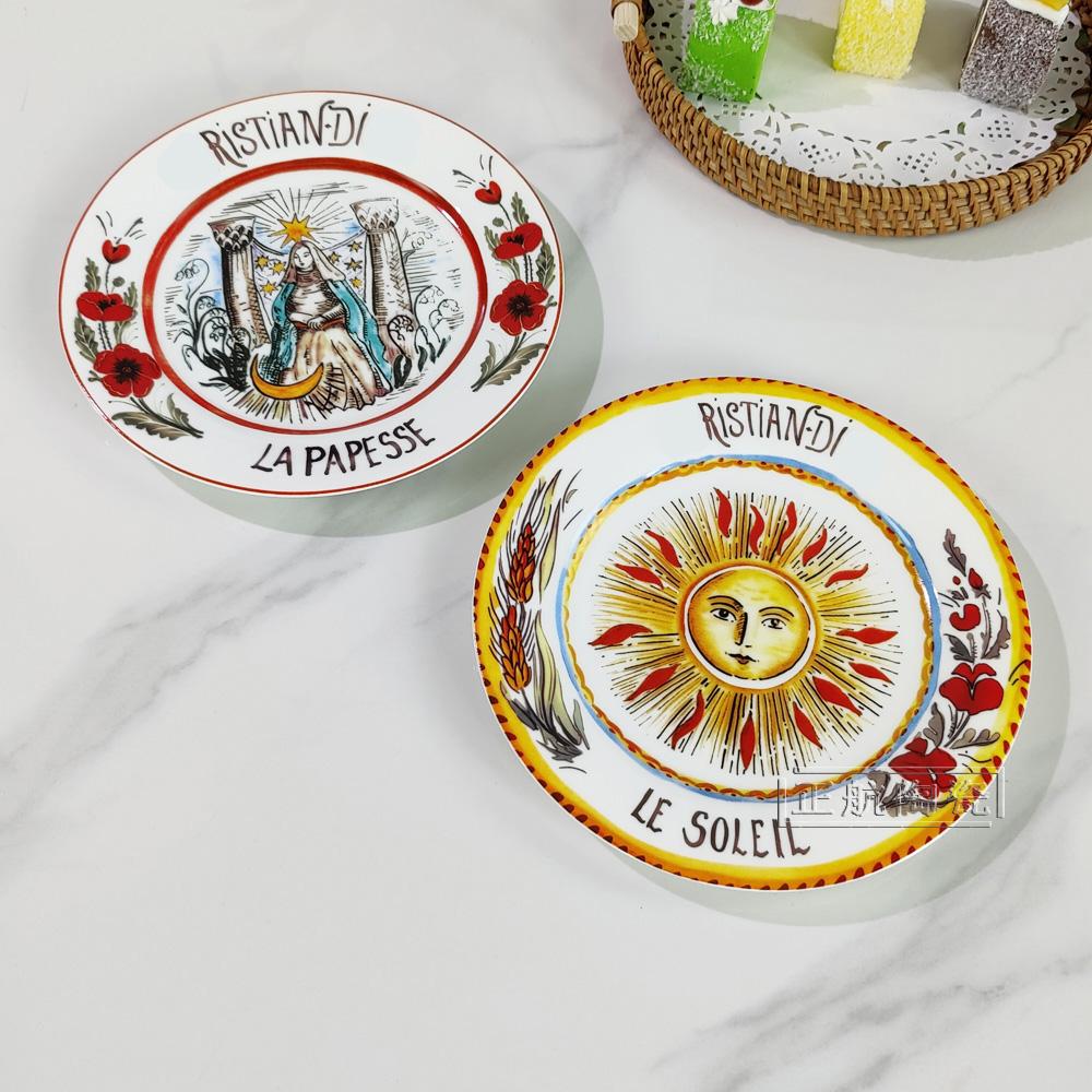 Plato de Porcelana de Hueso de 8 Pulgadas para Filete Comida Occidental Fiesta en Casa Cena Dim Nuevo Estilo Europeo Plato para Ensalada Cerámica Vajilla Caja de Regalo