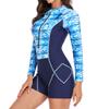 Fashion Women's Long Sleeve Printed   Surf Slim Swimsuit Bikini