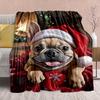 1Pc Cartoon Print Flannel Blanket, High Quality Comfortable for All Seasons, Home Decor, Warmth and Comfort, Perfect for Christmas Birthday Gift