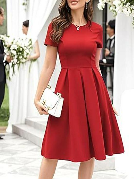 Women's Summer Evening Dress with Pockets – Party, Church, Bridesmaid & Graduation Style JH253-4.