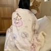 Thickened Lamb & Coral Fleece Cartoon Animation Winter Blanket for Office Nap Air Conditioning Sofa Cover & Kindergarten Use