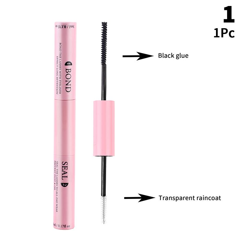 Adeziv și Sigilant pentru Gene pentru Gene în Grupuri DIY, Adeziv pentru Gene de Lungă Durată, Fixare, Rezistent la Apă, Aplicator Mascara, Adeziv pentru Gene False cu Două Capete
