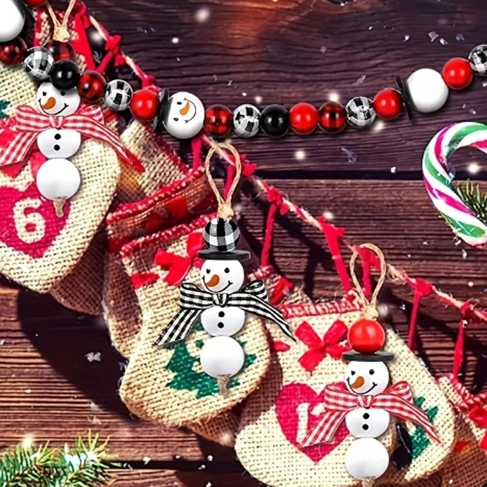 Festival Christmas Beads Handcraft Party Snowman 100pcs