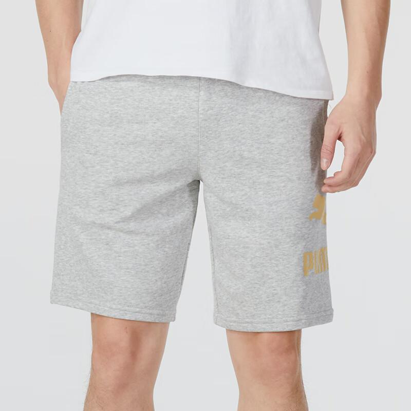 Puma Letter Logo Print Lace-Up Straight Casual Shorts Unisex Bottoms Grey 626881-04