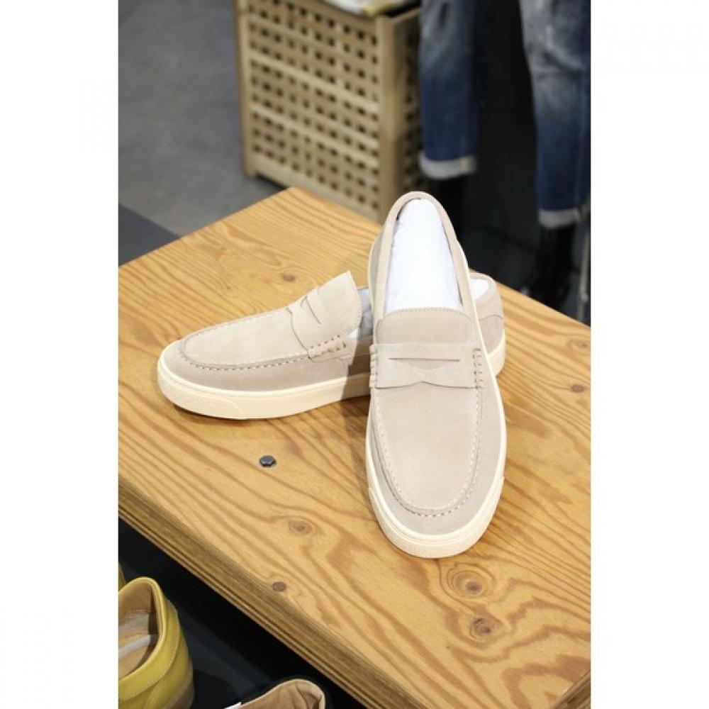 Pani Kare Mario Light Beige Cowhide Suede Loafer M Gfo01be