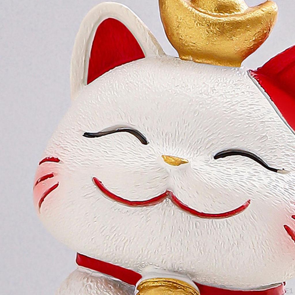 Lucky Cat Decoration, Cartoon Animal Sculpture for Party Gift and Entryway Display